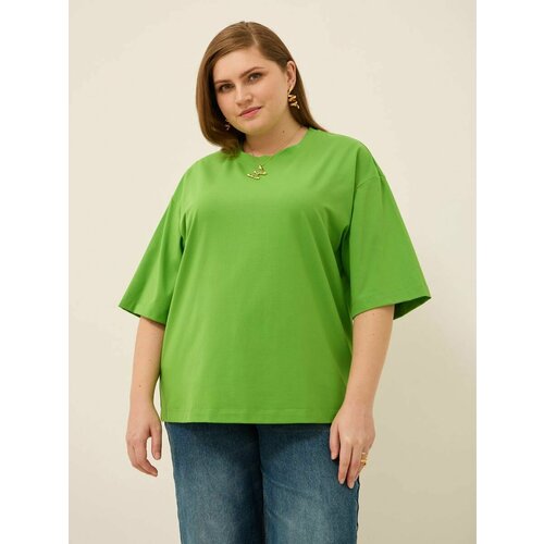 женская футболка с длинным рукавом lessismore, зеленая