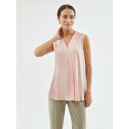 женская блузка без рукавов pompa, розовая