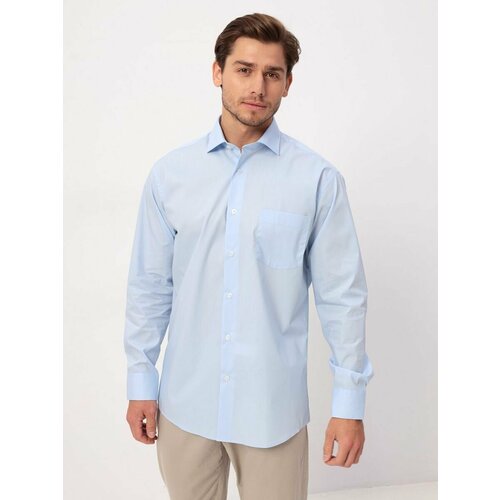 мужская рубашка с длинным рукавом greg, голубая