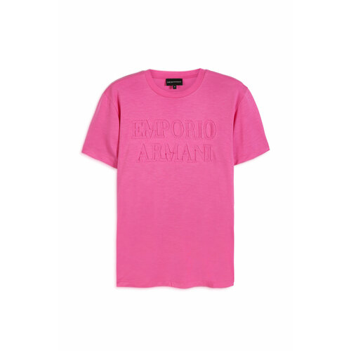 женская футболка с коротким рукавом emporio armani, розовая