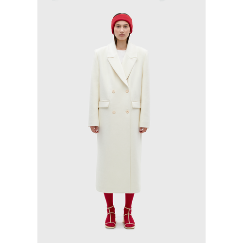 женское шерстяное пальто studio 29, белое