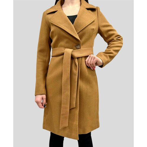 женское шерстяное пальто x4sellers, коричневое