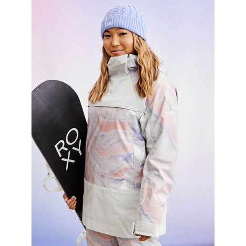 женская сноубордические куртка roxy, серая