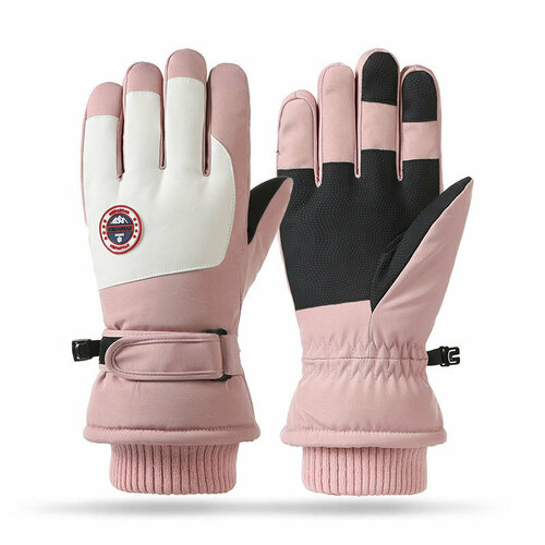 женские сноубордические перчатки нет бренда, розовые
