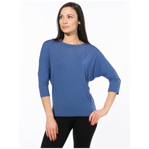 женская блузка с рукавом 3/4 eldar, синяя