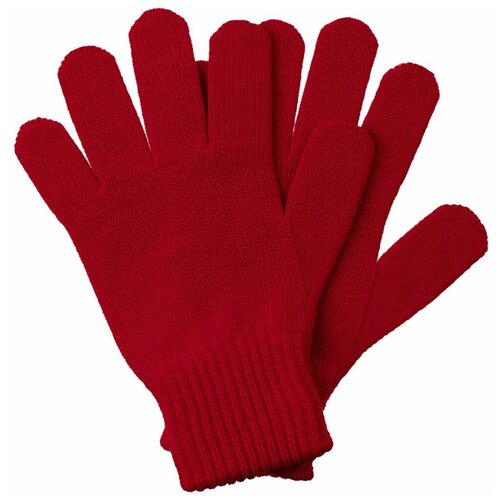 женские вязаные перчатки teplo, красные