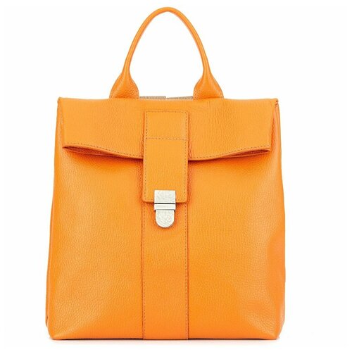женский кожаные рюкзак kniksen, оранжевый