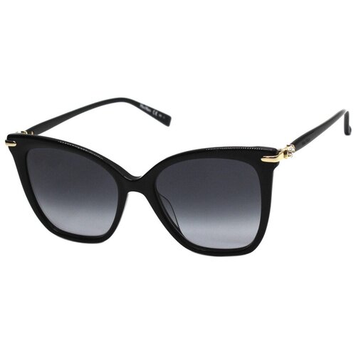 женские солнцезащитные очки кошачьи глаза max mara, черные