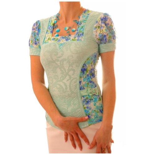 женская блузка с коротким рукавом thedistinctive, зеленая