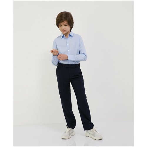 классические брюки gulliver для мальчика, синие