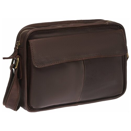 мужская сумка через плечо dr.koffer, коричневая
