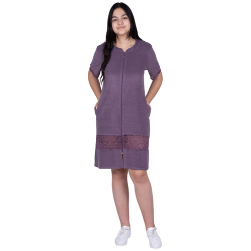 женский халат alfa collection, фиолетовый