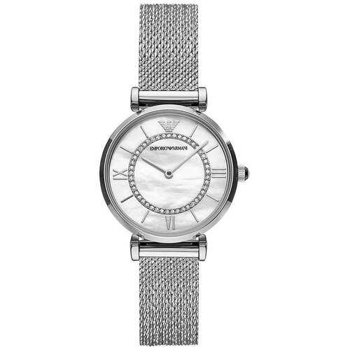 женские часы emporio armani, серебряные