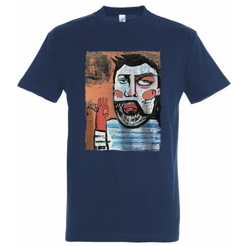 мужская футболка с рисунком соль, синяя