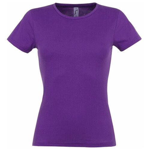 женская футболка удлиненные sol’s, фиолетовая