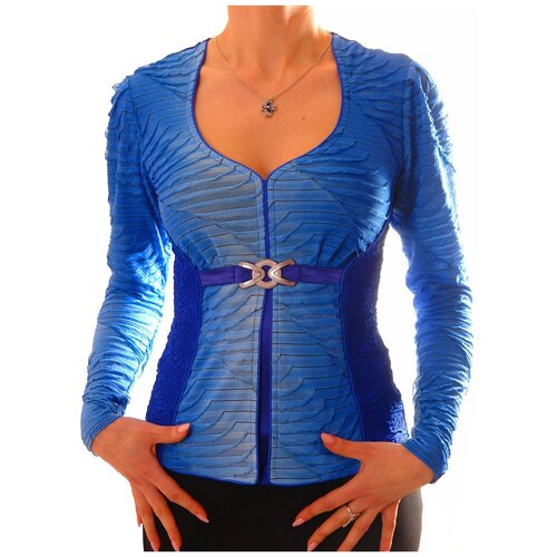 женская блузка с длинным рукавом thedistinctive, синяя