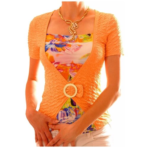 женская блузка thedistinctive, оранжевая