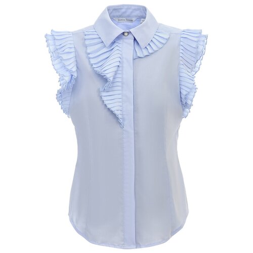 рубашка с коротким рукавом silver spoon для девочки, голубая