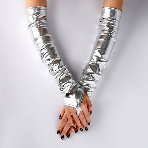 женские перчатки страна карнавалия, серебряные
