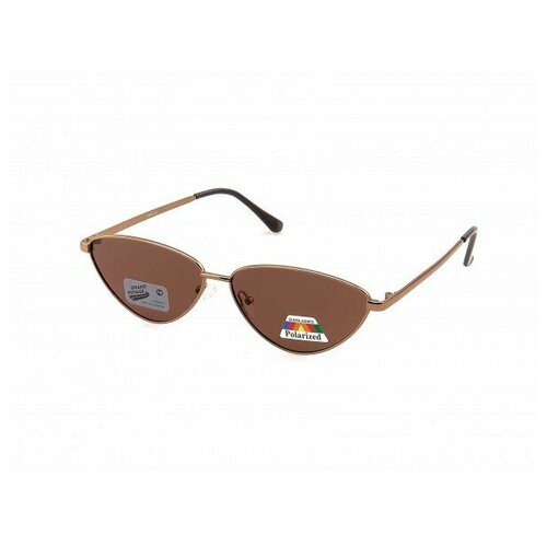 женские солнцезащитные очки кошачьи глаза grand voyage, коричневые