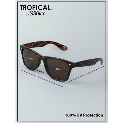 мужские солнцезащитные очки tropical by safilo, коричневые