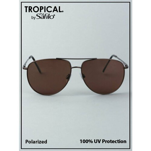 мужские солнцезащитные очки tropical by safilo, коричневые