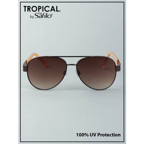 женские солнцезащитные очки tropical by safilo, коричневые