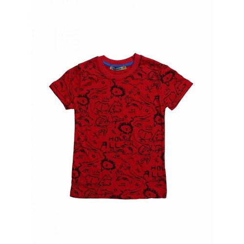 спортивные футболка superkinder для мальчика, красная