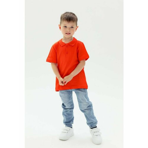 поло с коротким рукавом superkinder для мальчика, оранжевое