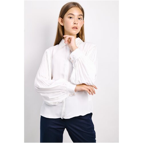 блузка с длинным рукавом miasin для девочки, бежевая