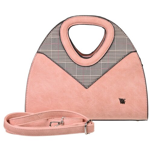 женская кожаные сумка vera victoria vito, розовая