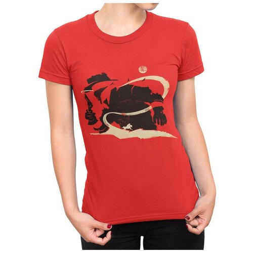 женская футболка с круглым вырезом design heroes, красная