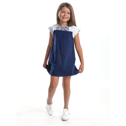 вязаные платье mini maxi для девочки, синее