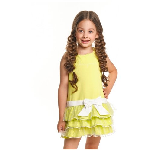 платье mini maxi для девочки, желтое
