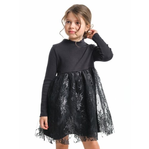 платье mini maxi для девочки, черное