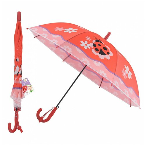 зонт мультидом для девочки, красный