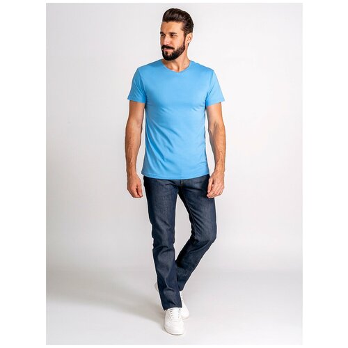 мужская футболка с коротким рукавом greg, голубая