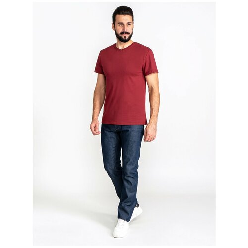 мужская футболка с коротким рукавом greg, бордовая