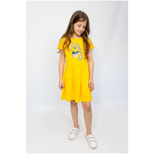 платье мини lokki для девочки, желтое