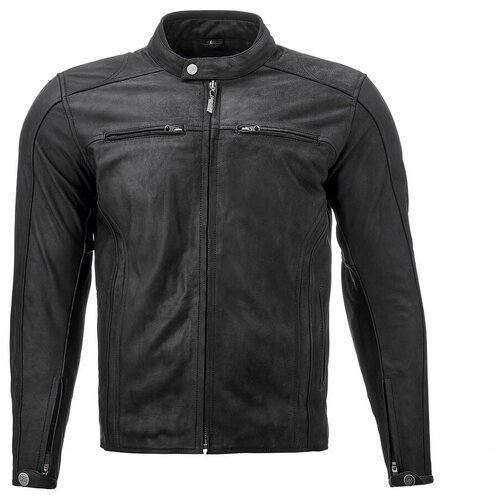 мужская кожаные куртка moteq, черная