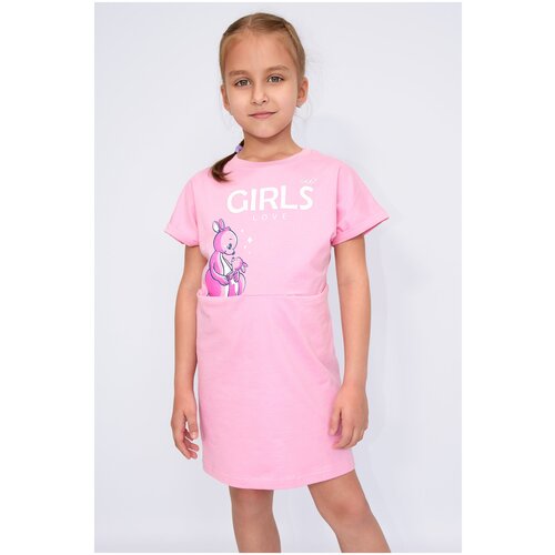 платье мини lokki для девочки, розовое