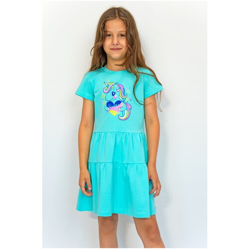 платье мини lokki для девочки, синее