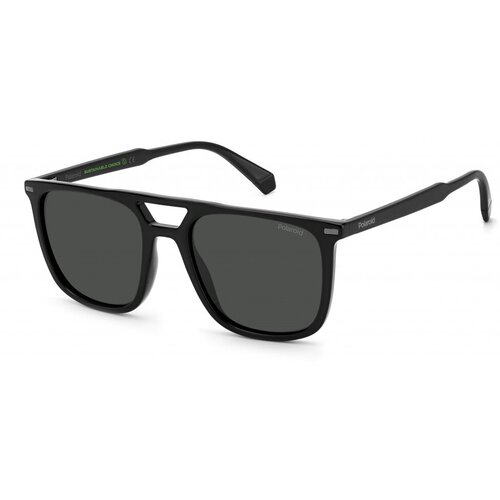 мужские квадратные солнцезащитные очки polaroid, черные