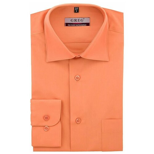 мужская рубашка с длинным рукавом greg, оранжевая