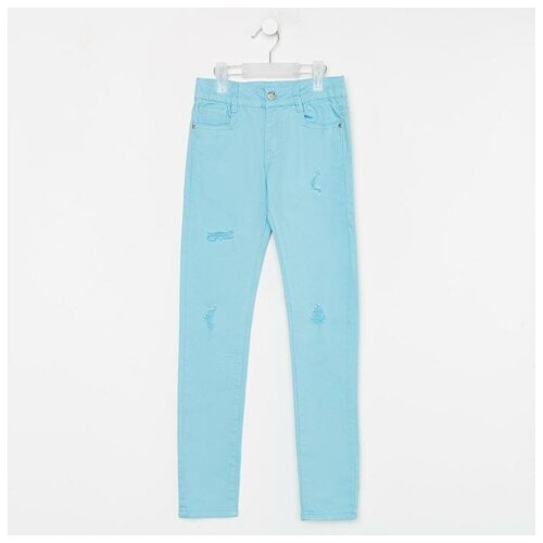 повседневные брюки msk-bear для девочки, голубые