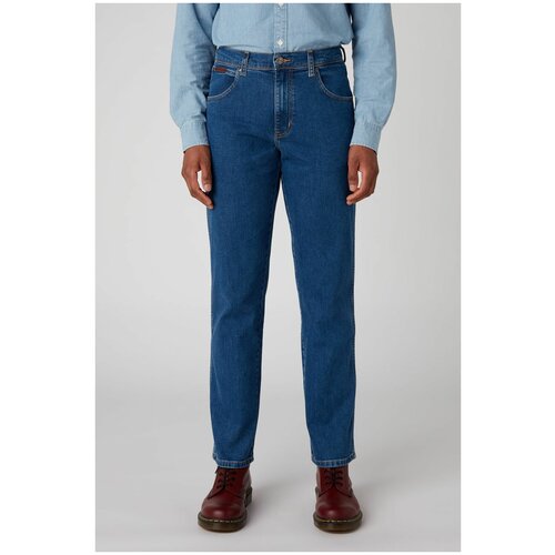 мужские джинсы с высокой посадкой wrangler, синие
