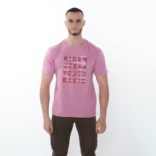 мужская футболка с рисунком нет бренда, розовая