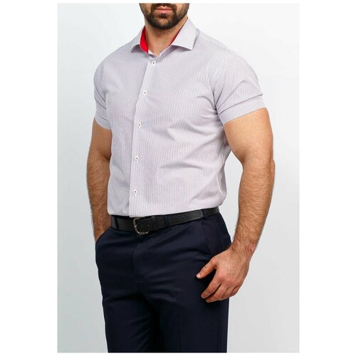 мужская рубашка с коротким рукавом greg, красная