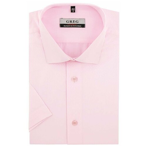 мужская рубашка с коротким рукавом greg, розовая