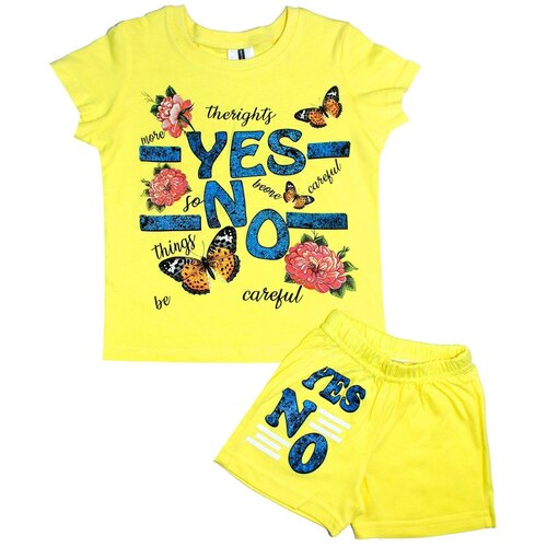футболка с принтом muxsi для девочки, желтая